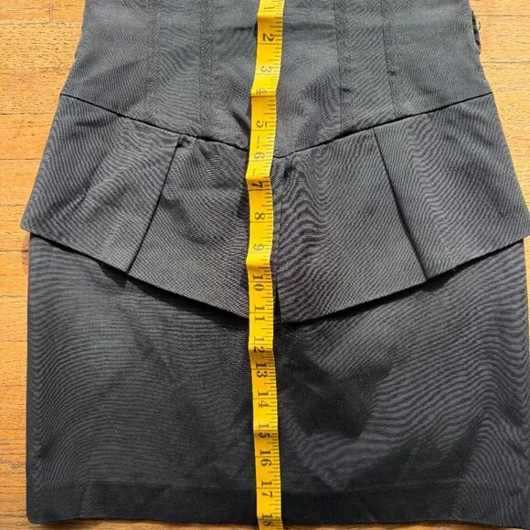 Bebe Mini Skirt Pleated Ruffle - Picture 2 of 4